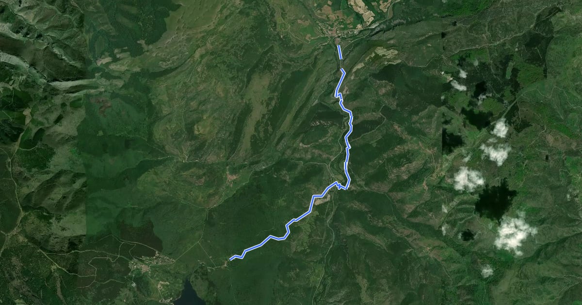 Маршрут Vía Romana del Iregua Tramo 2 на спутниковом снимке