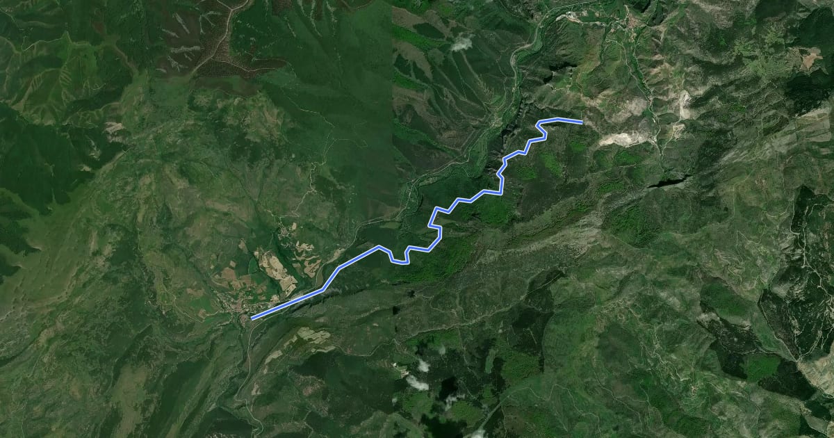 Маршрут Vía Romana del Iregua Tramo I на спутниковом снимке