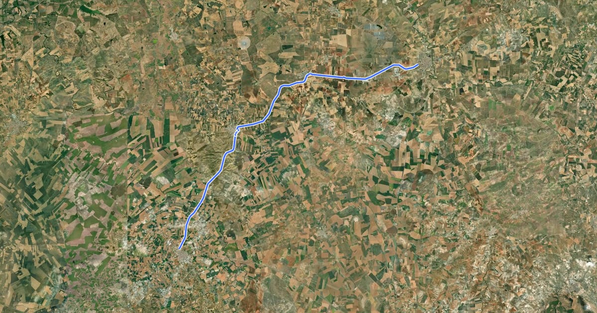 Маршрут Vía Verde de la Campiña II (Écija - Marchena) на спутниковом снимке