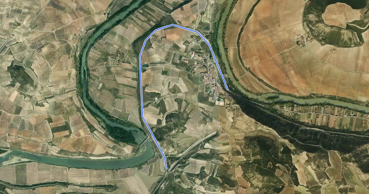 Маршрут Vía Verde El Cortijo на спутниковом снимке