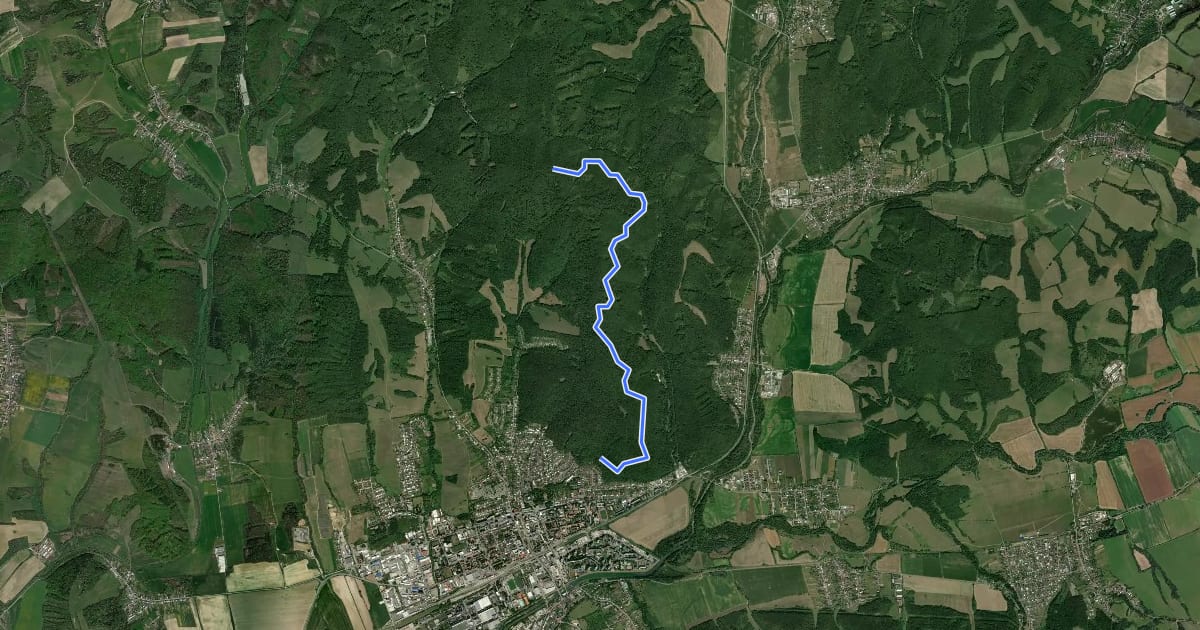 Маршрут Východný trail на спутниковом снимке