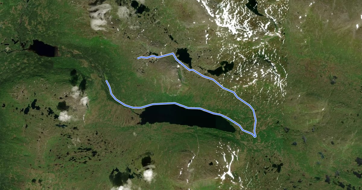 Маршрут Väktardalen на спутниковом снимке