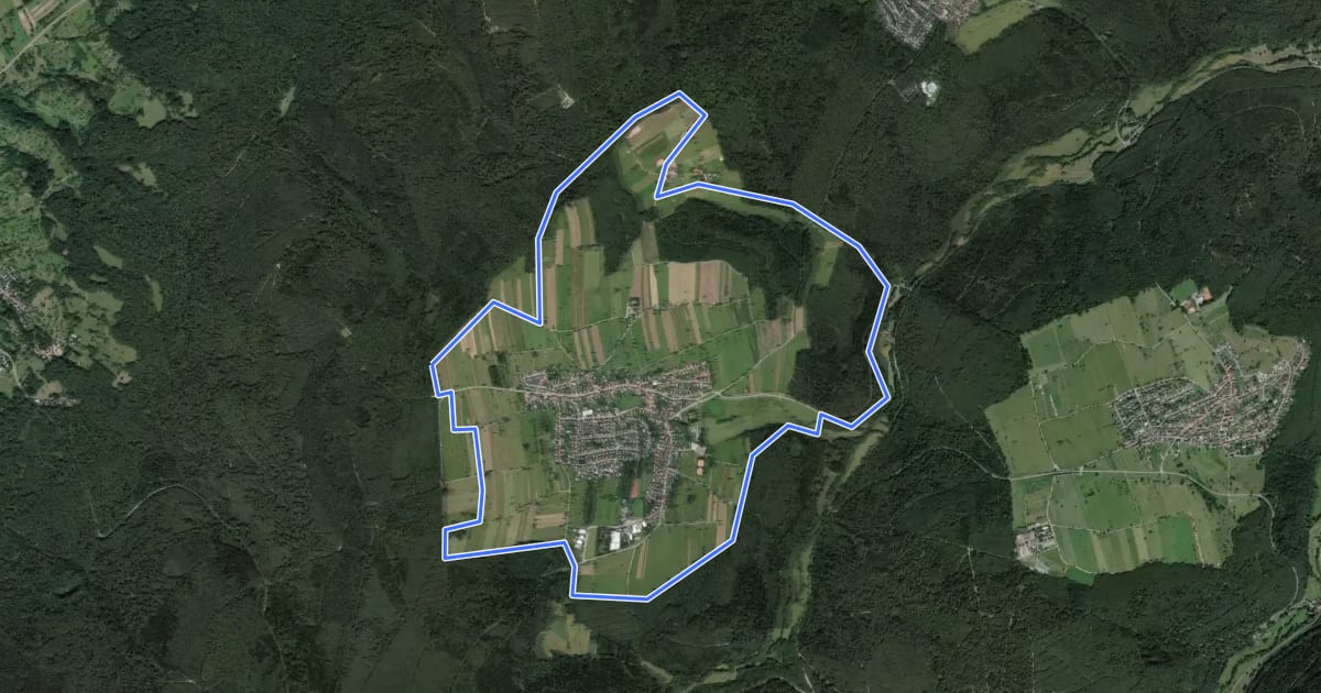 Маршрут Völkersbacher Rundweg (Weitblickwandern) на спутниковом снимке