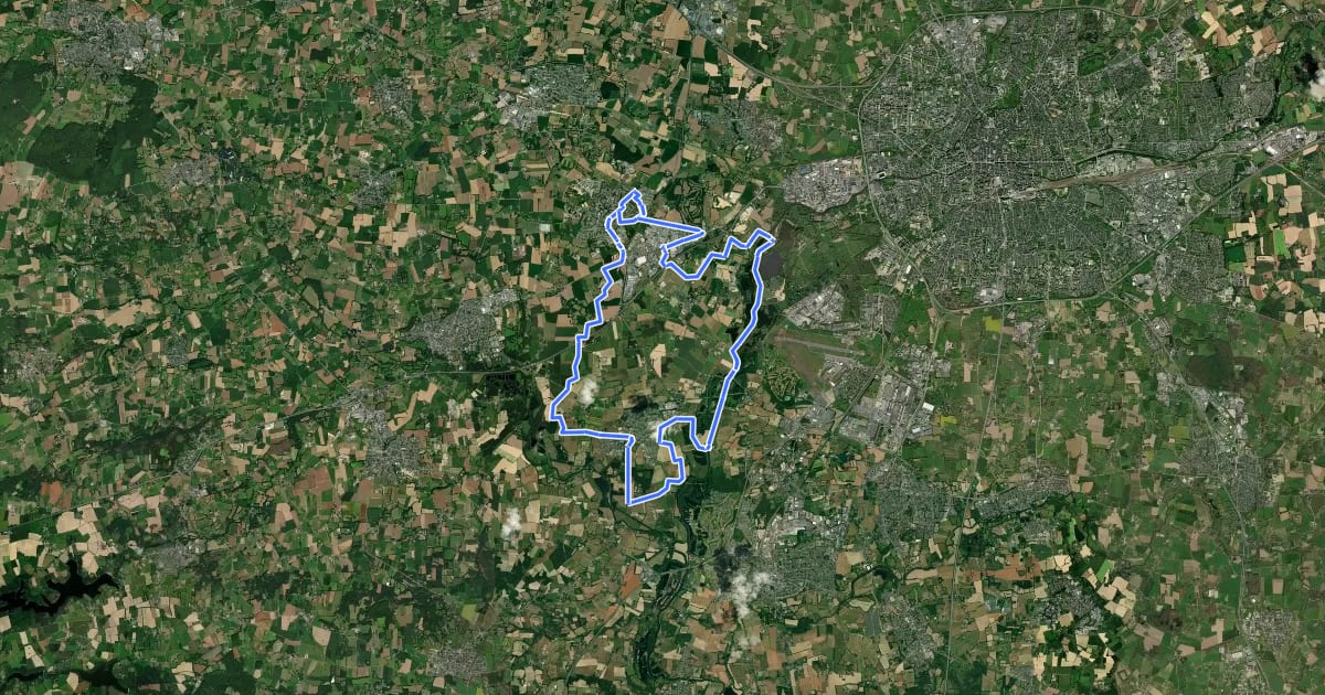 Маршрут Vélo Promenade® en Pays de Rennes n°6: entre Vilaine et Meu на спутниковом снимке