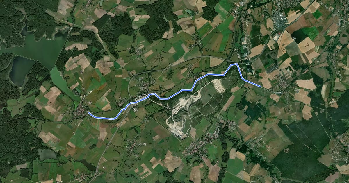 Маршрут Véloroute 52 - Gondrexange to Hesse via Bébing на спутниковом снимке