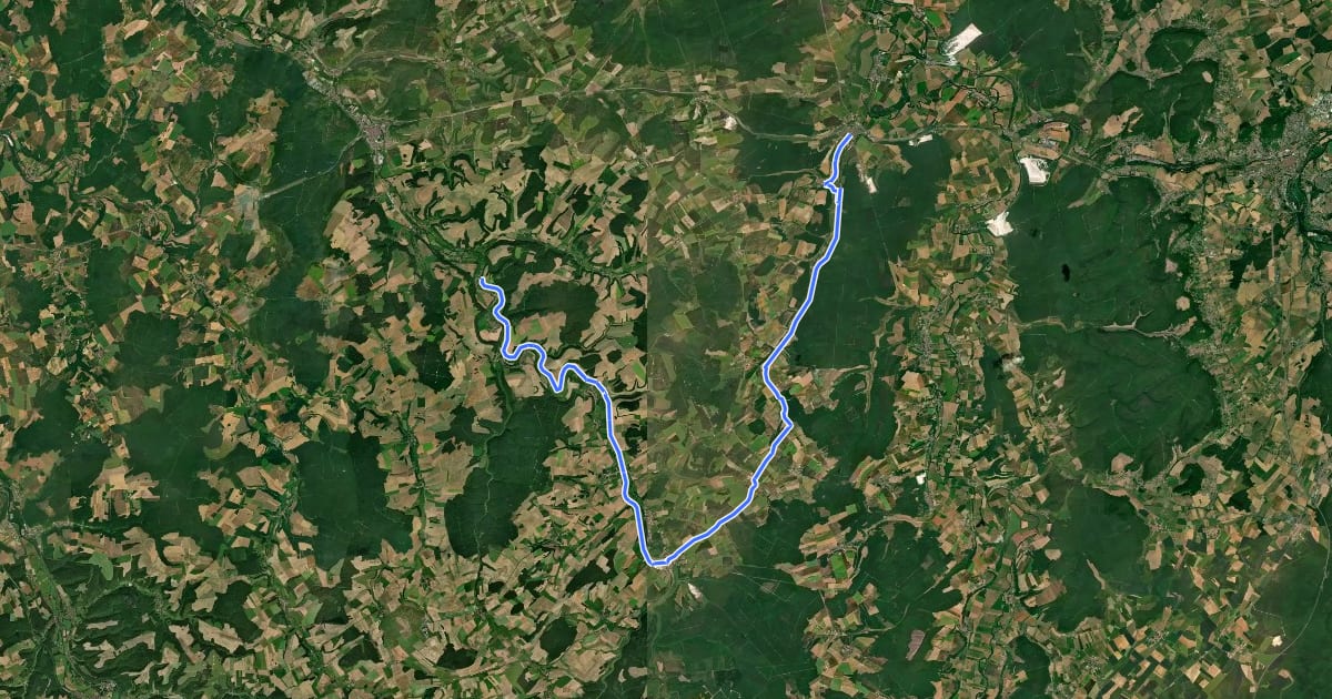 Маршрут Véloroute 52 - Saint-Amand-sur-Ornain to Void-Vacon на спутниковом снимке