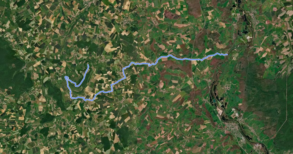 Маршрут Véloroute de la Colline de Sion на спутниковом снимке
