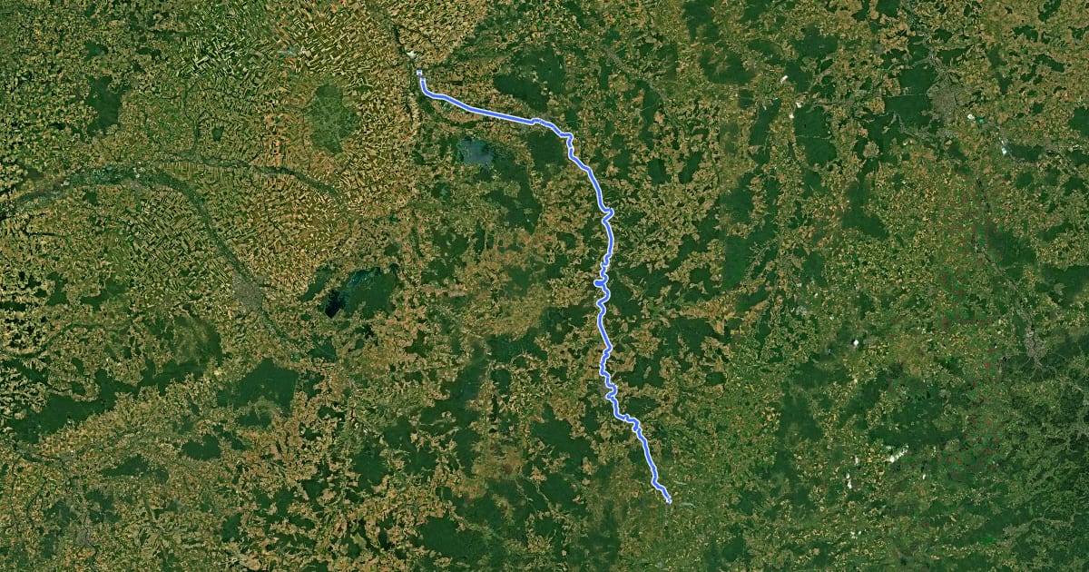 Маршрут Véloroute de la Marne à la Saône (nord) на спутниковом снимке