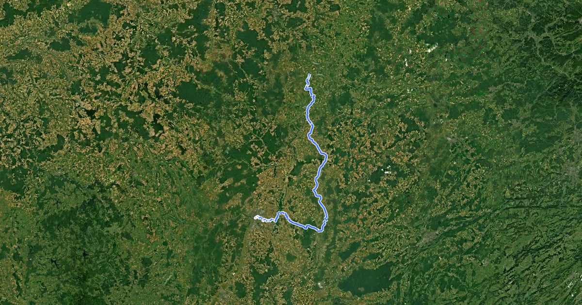 Маршрут Véloroute de la Marne à la Saône (sud) на спутниковом снимке