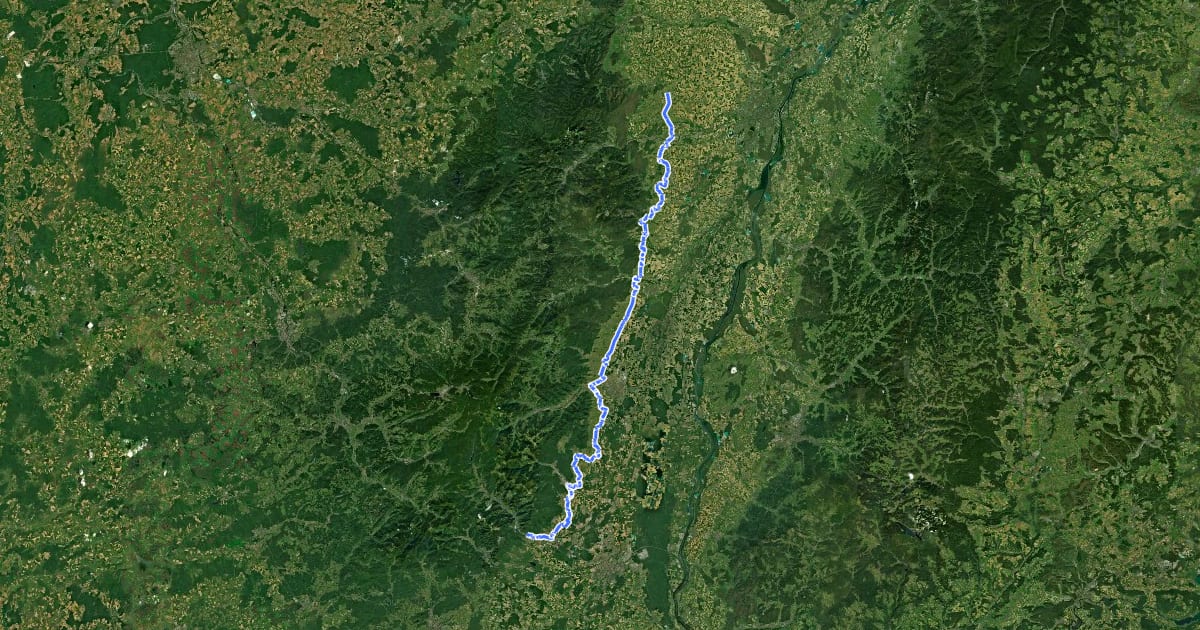 Маршрут Véloroute du vignoble d'Alsace на спутниковом снимке