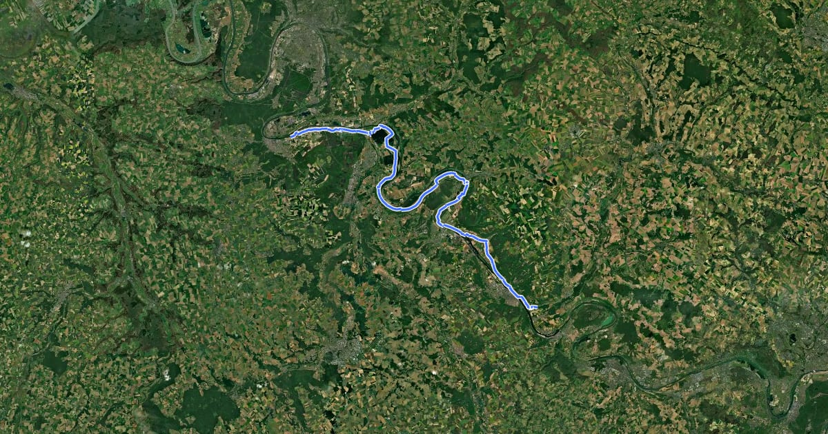 Маршрут Véloroute la Seine à Vélo (Tronçon Eure) на спутниковом снимке