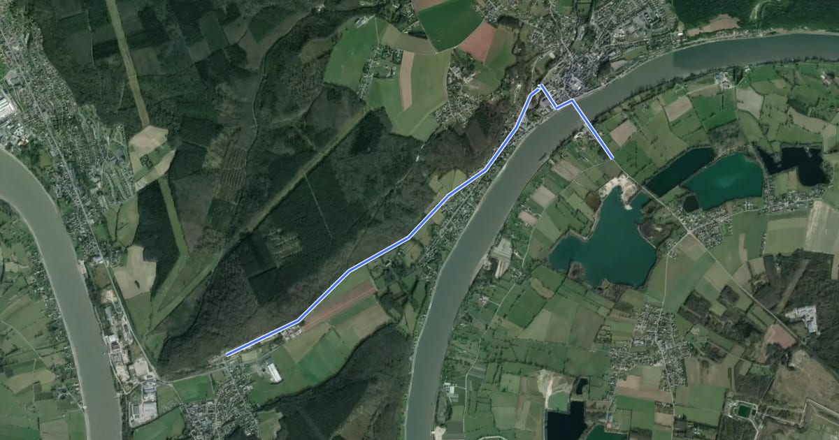 Маршрут Véloroute La Seine à Vélo (variante Duclair) на спутниковом снимке
