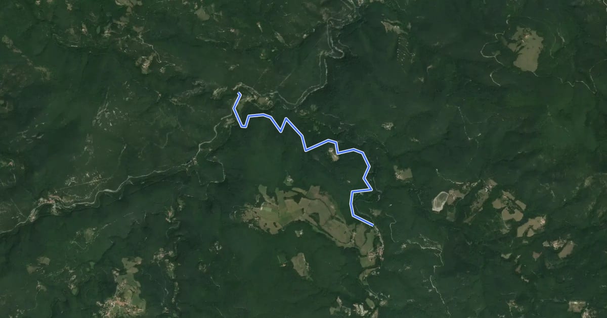 Маршрут Véloroute Le Tech - La Forge del Mitg на спутниковом снимке