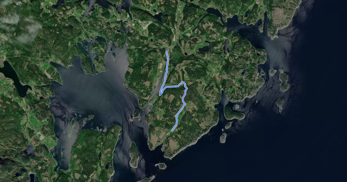 Маршрут Världsarvsleden: Etapp 10, Fällsvikshamn - Kåsta на спутниковом снимке