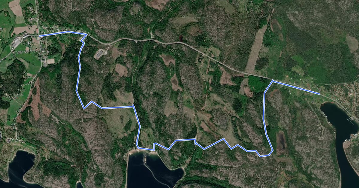Маршрут Världsarvsleden: Etapp 3, Norrfällsviken - Mjällom на спутниковом снимке