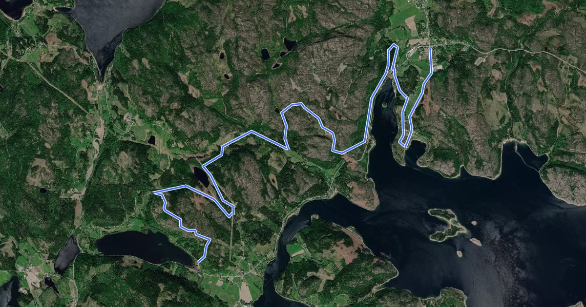 Маршрут Världsarvsleden: Etapp 4, Mjällom - Omne на спутниковом снимке