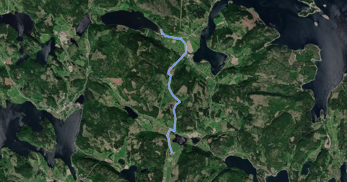 Маршрут Världsarvsleden: Etapp 5, Omne - Själand на спутниковом снимке