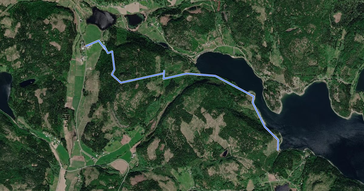 Маршрут Världsarvsleden: Etapp 6, Själand - Älgsjö на спутниковом снимке