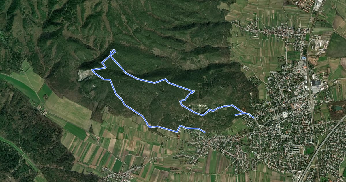 Маршрут Vöslauer Hütte über Lusthausboden B5a на спутниковом снимке