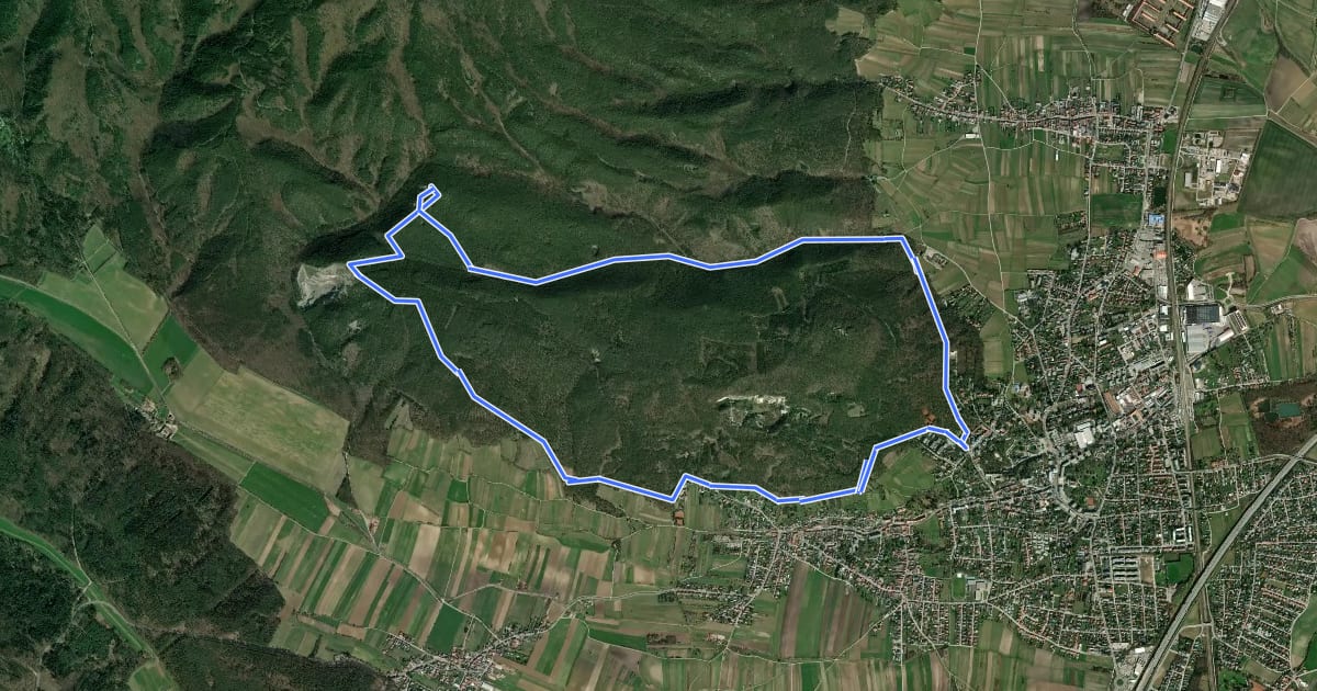 Маршрут Vöslauer Hütte-Runde B5 на спутниковом снимке
