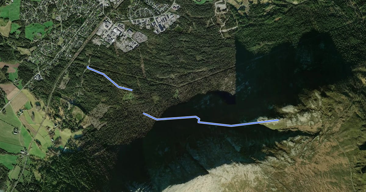 Маршрут Våtåhaugen (984) fra Kåsen на спутниковом снимке