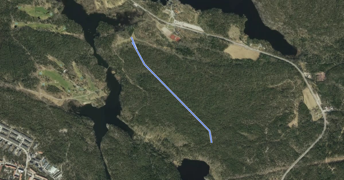 Маршрут Våta fötter на спутниковом снимке