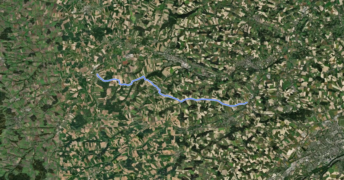 Маршрут V5, Innbachtal-Radweg на спутниковом снимке