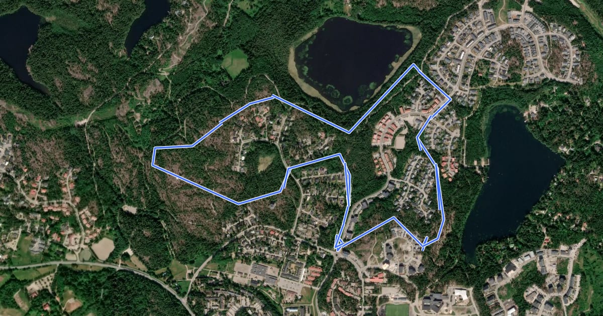 Маршрут V5km на спутниковом снимке