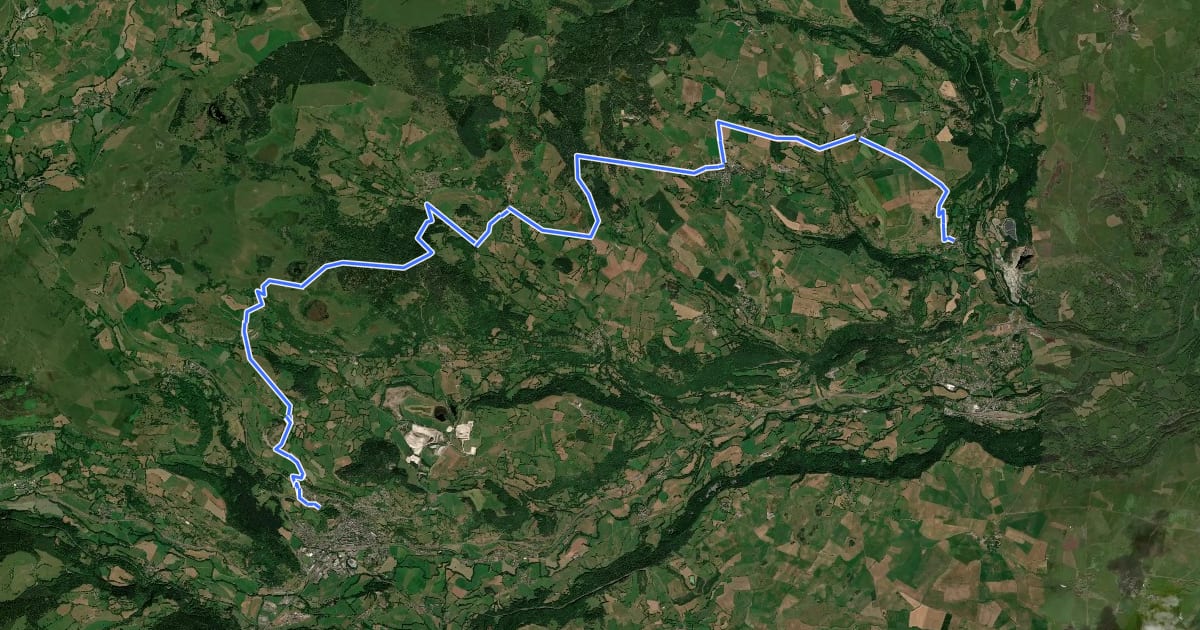 Маршрут VA 09 : Neussargues-Moissac - Murat на спутниковом снимке