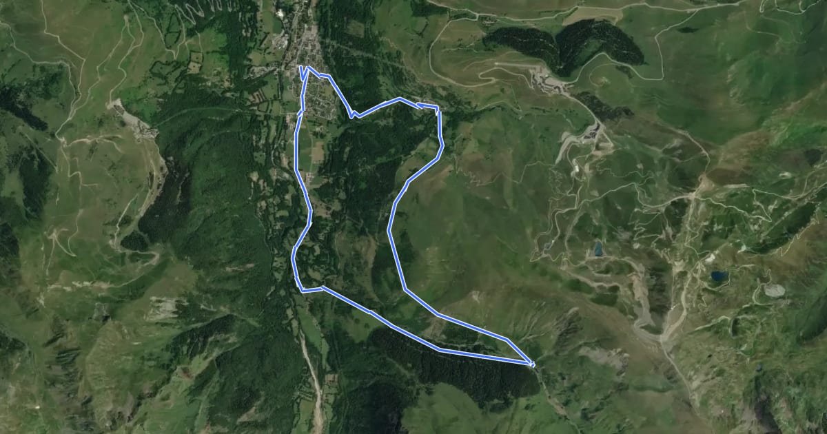 Маршрут Val d'Aube 8 на спутниковом снимке