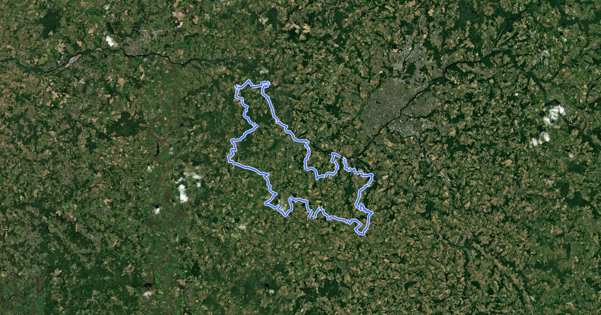 Маршрут Val-de-Vienne Tour на спутниковом снимке