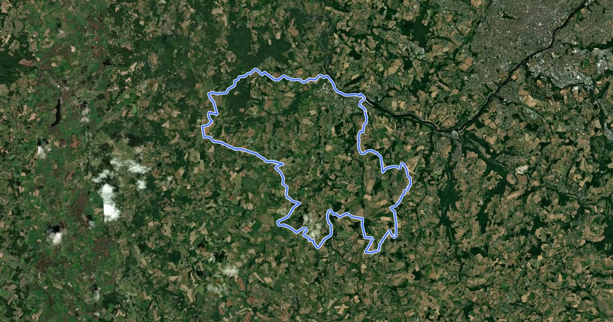 Маршрут Val-de-Vienne Tour - Boucle d'Aixe-sur-Vienne на спутниковом снимке