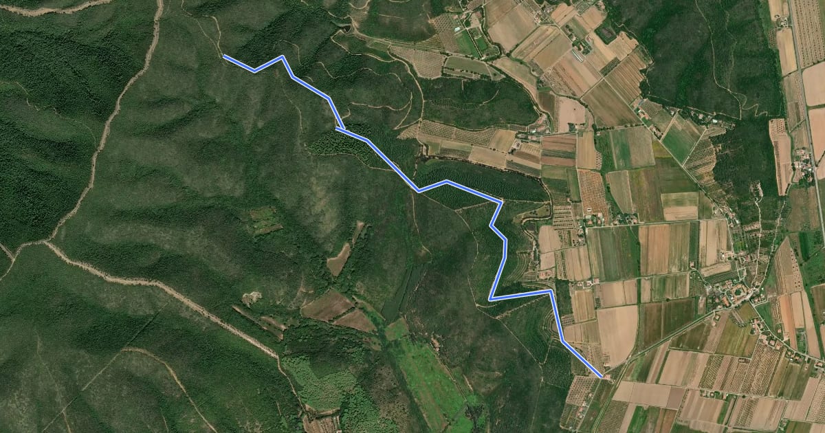Маршрут Val del Melo на спутниковом снимке