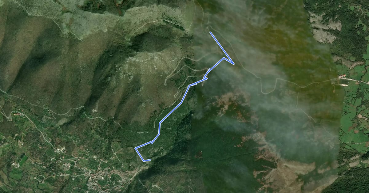 Маршрут Val di conche на спутниковом снимке