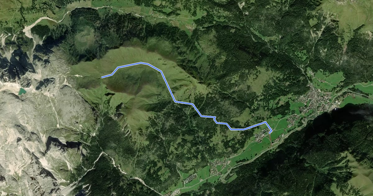 Маршрут Val di Dona на спутниковом снимке