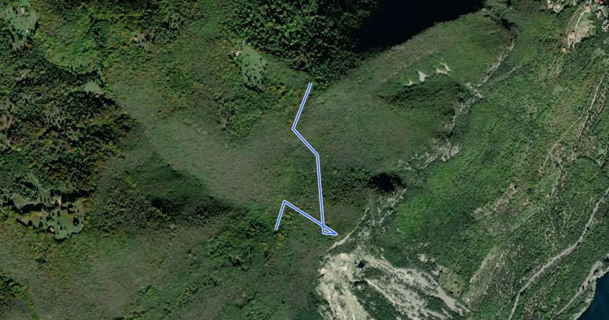 Маршрут Val di Frata - Monte Rocchetta на спутниковом снимке