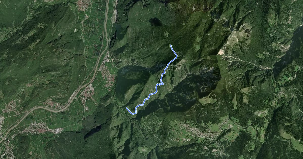 Маршрут Val di Gola на спутниковом снимке