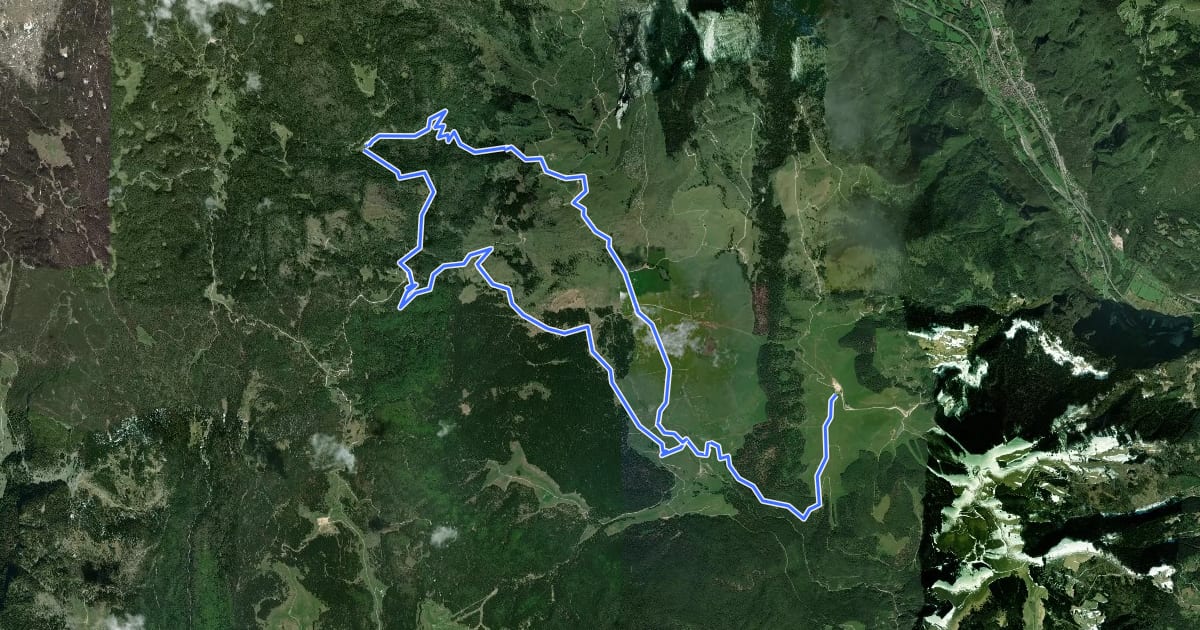 Маршрут Valbrutta Baricata на спутниковом снимке