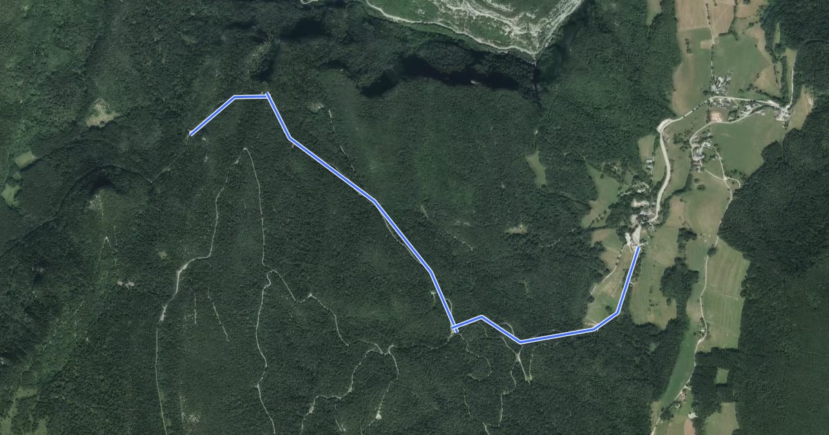 Маршрут Valchevrière на спутниковом снимке