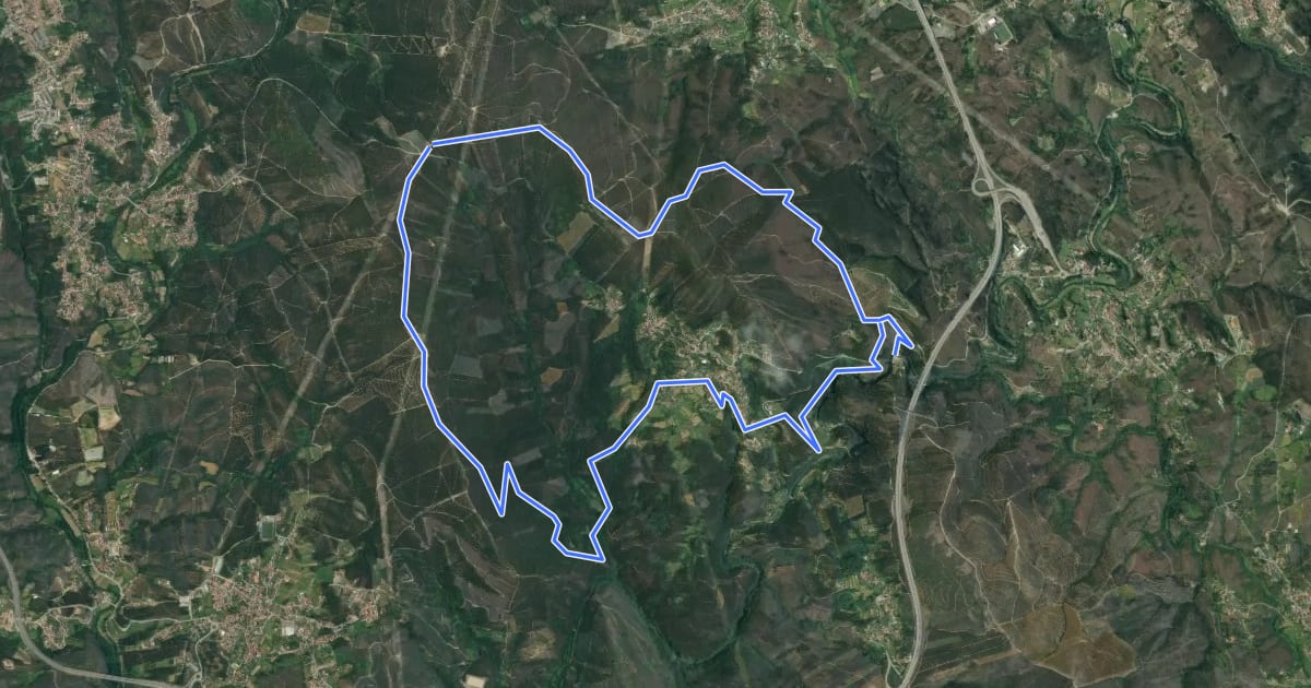 Маршрут Vale de Aguiar на спутниковом снимке