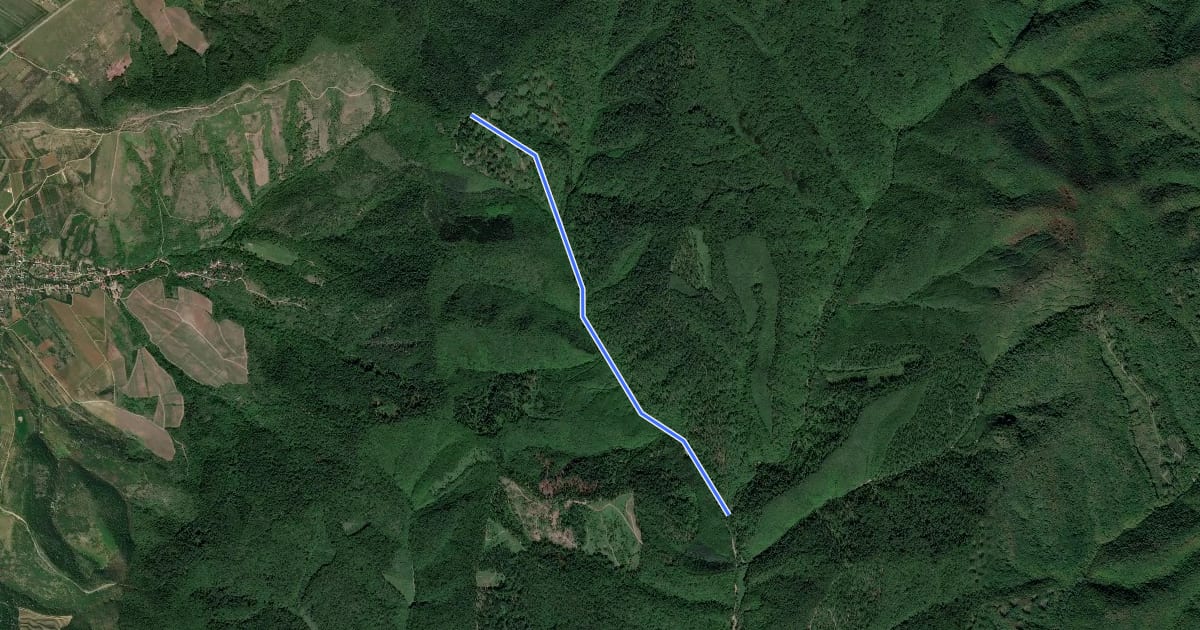 Маршрут Valea Cladovei – Valea Cersca – Creasta Principală на спутниковом снимке