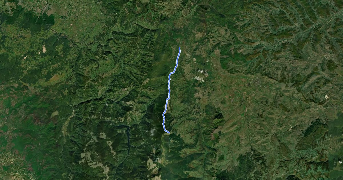 Маршрут Valea Drăganului - Piatra Bănișorului - Baza de Salvare Vlădeasa на спутниковом снимке