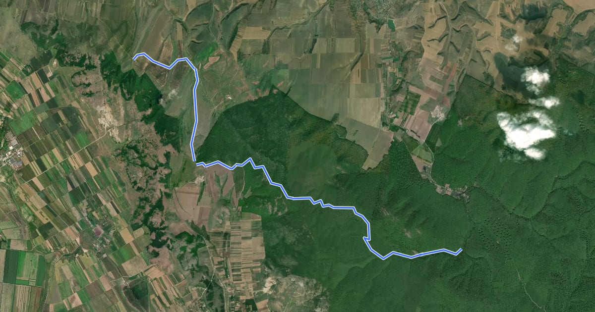 Маршрут Valea Seacă на спутниковом снимке