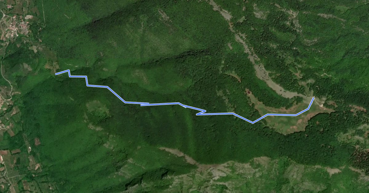 Маршрут Valico del Campo на спутниковом снимке