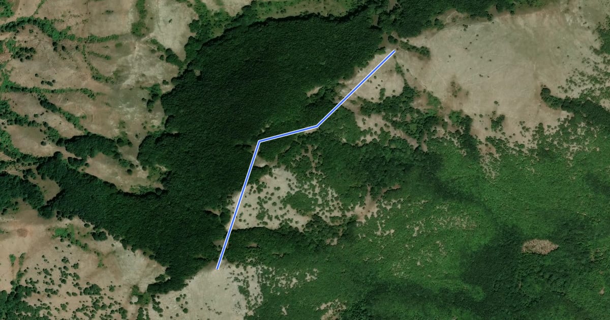 Маршрут Valico delle due Monne – Monte Monna Acquafondata на спутниковом снимке