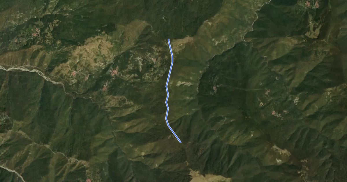 Маршрут Valico di San Clemente-Passo Sesenelle на спутниковом снимке