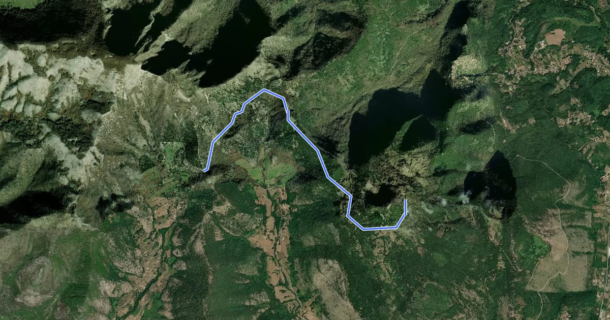 Маршрут Valico Valle di Monte Acuto на спутниковом снимке