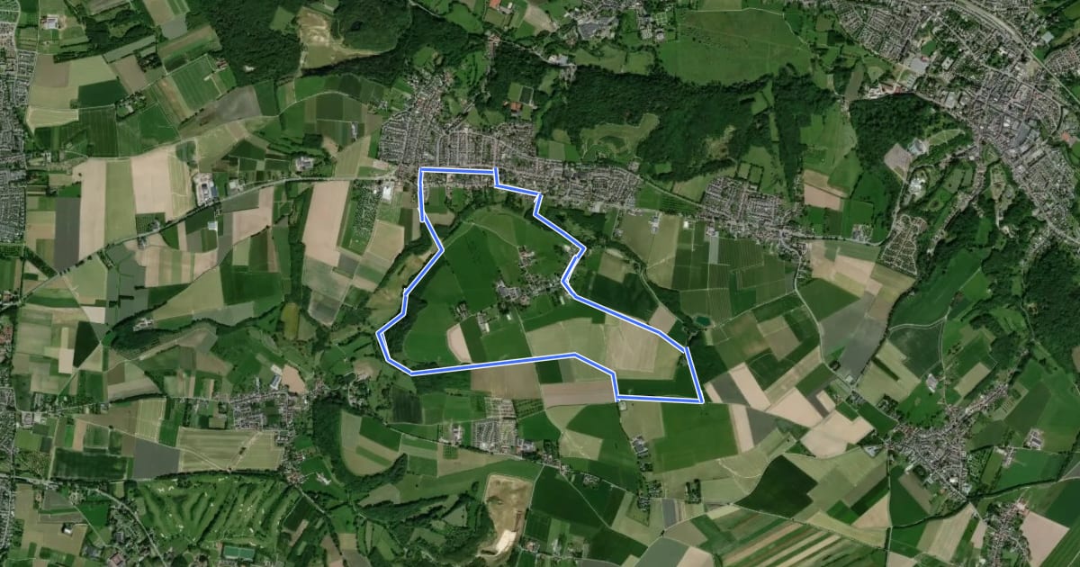 Маршрут Valkenburg B4 Berg & Koelboschgrubbe на спутниковом снимке
