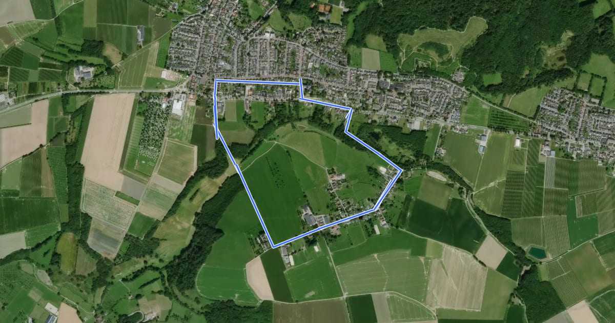 Маршрут Valkenburg B5 Berg & Terblijt на спутниковом снимке