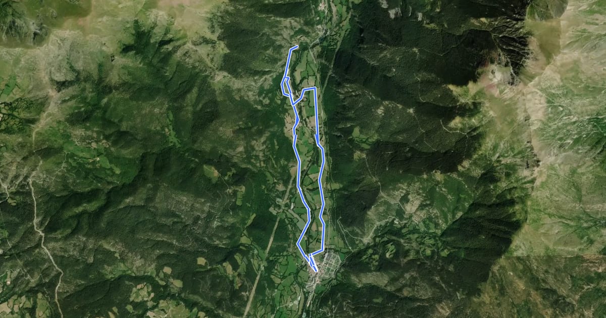 Маршрут Vall de Barravés на спутниковом снимке